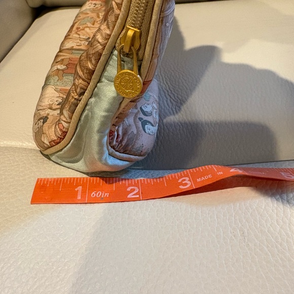 Jim Thompson Gorgeous Silk Leather Cosmetics Travel Bag Zip Closure - Picture 10 of 11